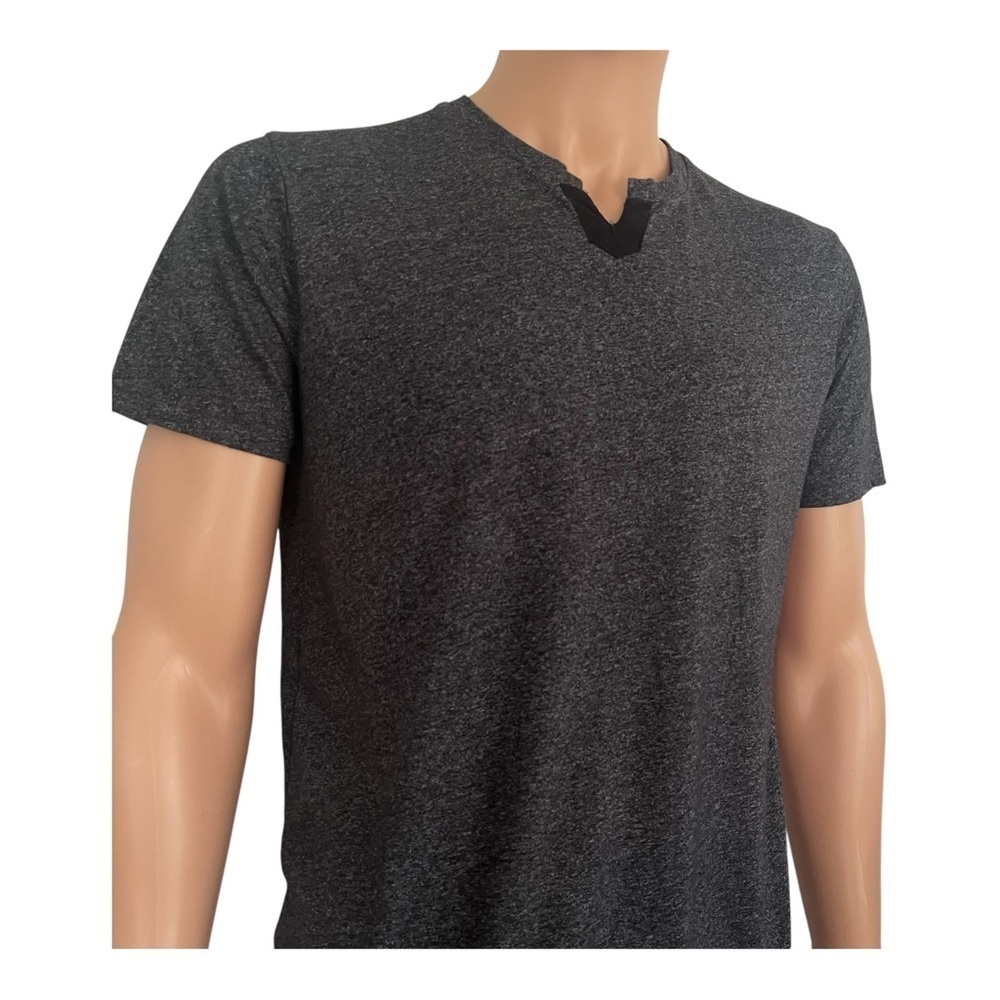 Siva casual minimalist charcoal T-shirt round/V-neck short sleeve Men’s Large